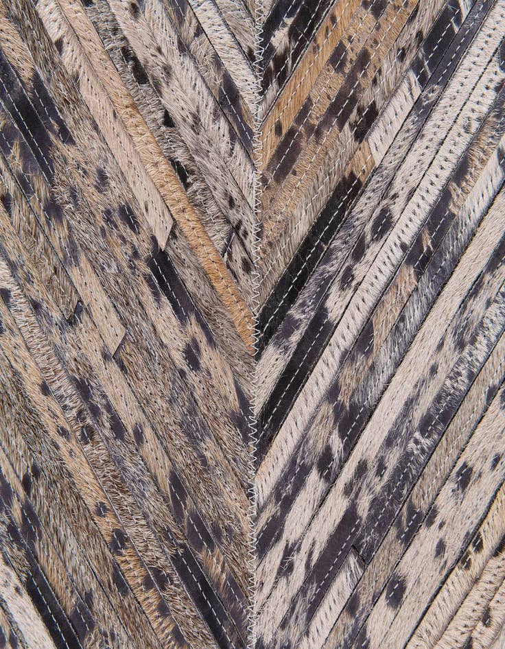 Detail image of  5' 1 x 8' 2 Cowhide Stocks Rug