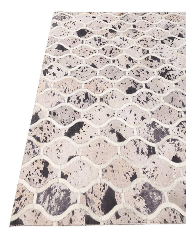 Detail image of  4' 11 x 7' 9 Cowhide Stocks Rug