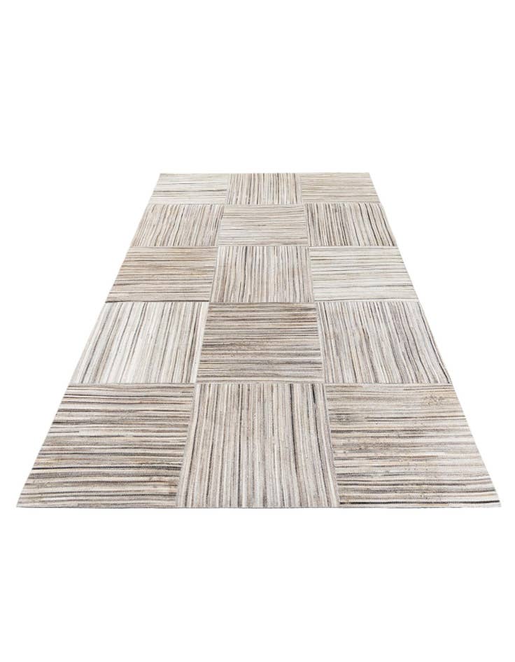 Detail image of  5' x 8' 3 Cowhide Stocks Rug