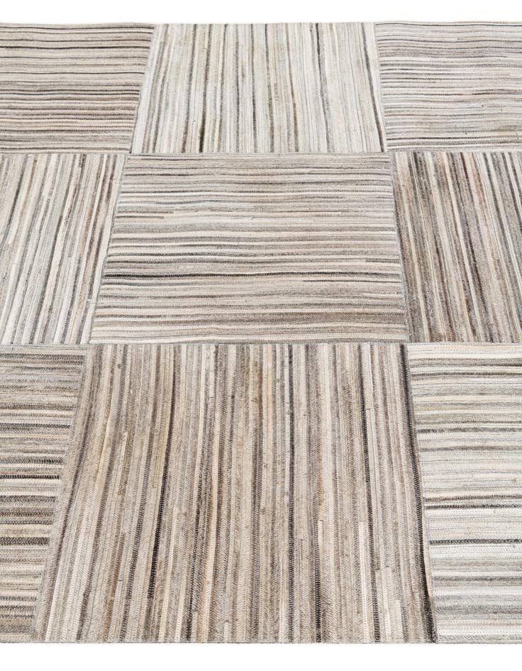 Detail image of  5' x 8' 3 Cowhide Stocks Rug