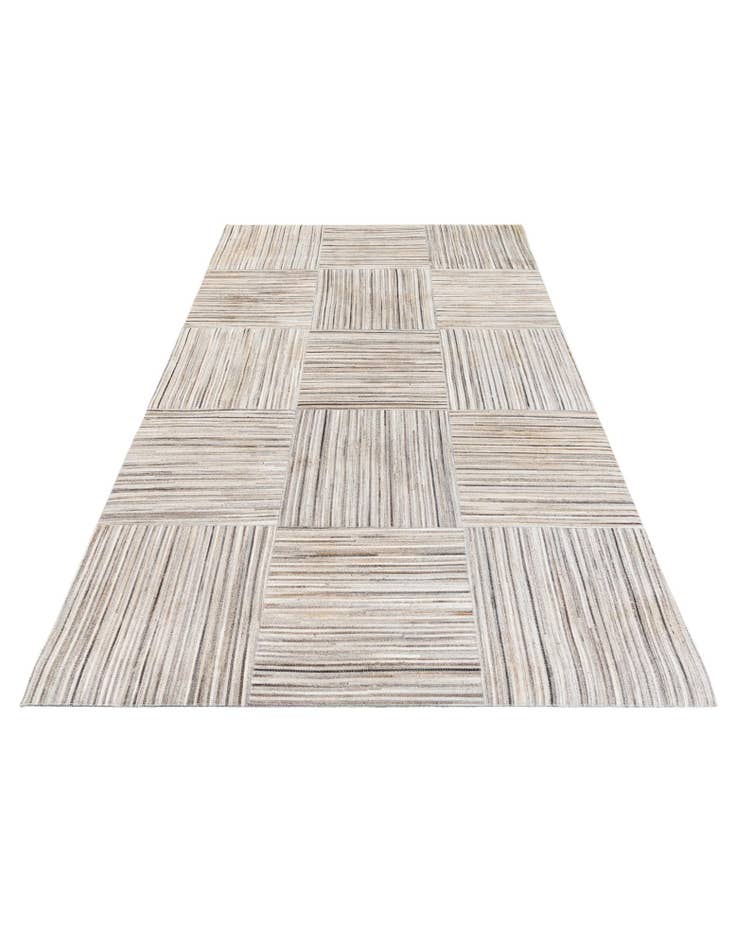 Detail image of  4' 11 x 8' 2 Cowhide Stocks Rug