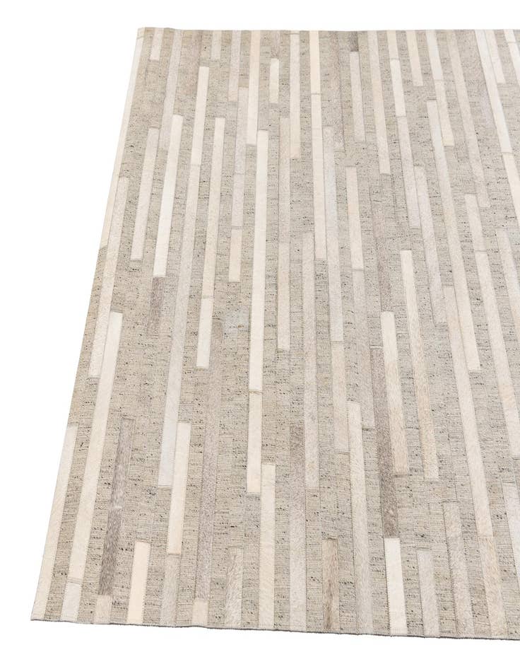 Detail image of  4' 1 x 6' 1 Cowhide Stocks Rug