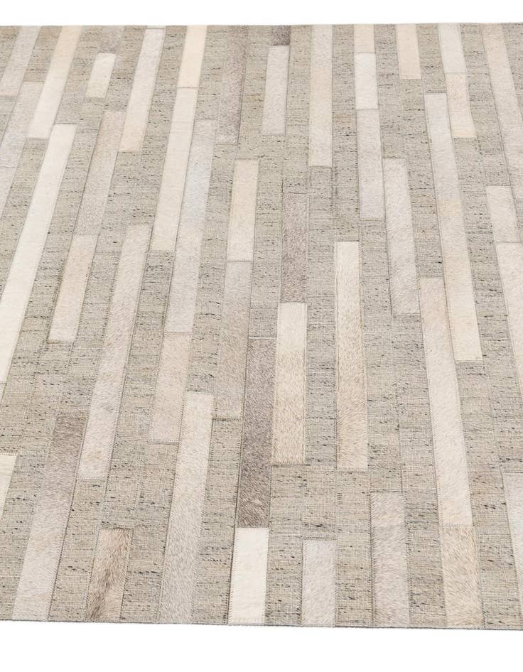 Detail image of  4' 1 x 6' 1 Cowhide Stocks Rug