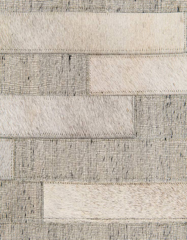 Detail image of  4' 1 x 6' 1 Cowhide Stocks Rug