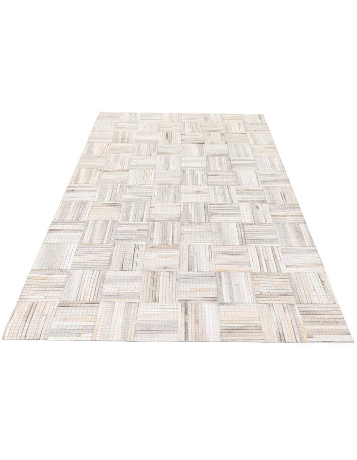 Detail image of  4' 1 x 6' 1 Cowhide Stocks Rug