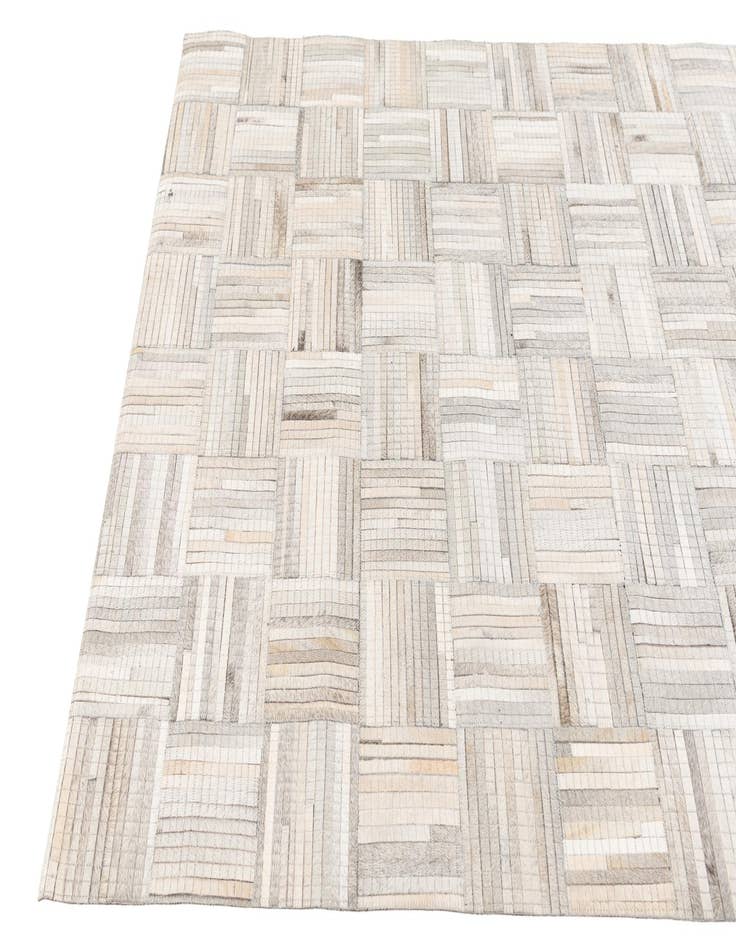 Detail image of  4' 1 x 6' 1 Cowhide Stocks Rug