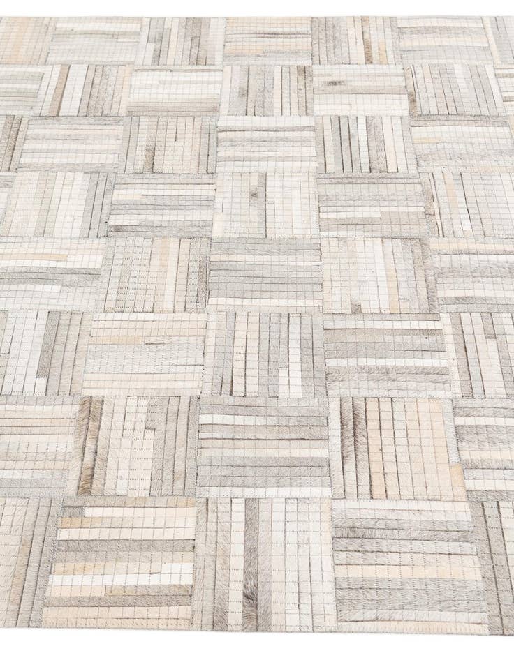 Detail image of  4' 1 x 6' 1 Cowhide Stocks Rug