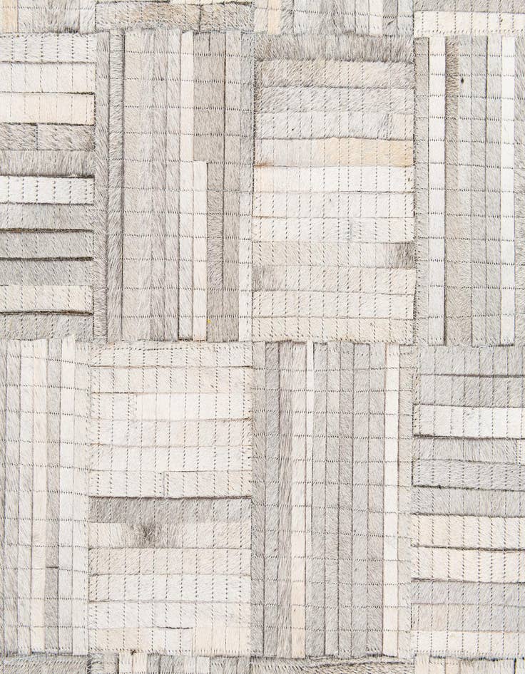 Detail image of  4' 1 x 6' 1 Cowhide Stocks Rug