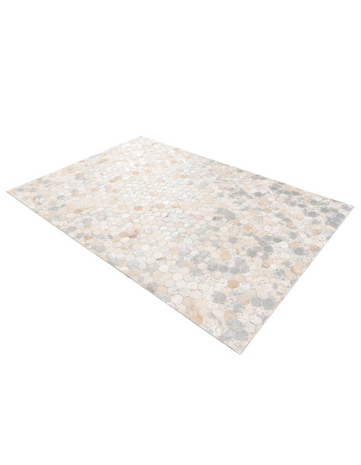 Detail image of  4' 1 x 6' 1 Cowhide Stocks Rug