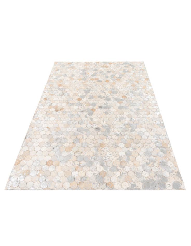 Detail image of  4' 1 x 6' 1 Cowhide Stocks Rug