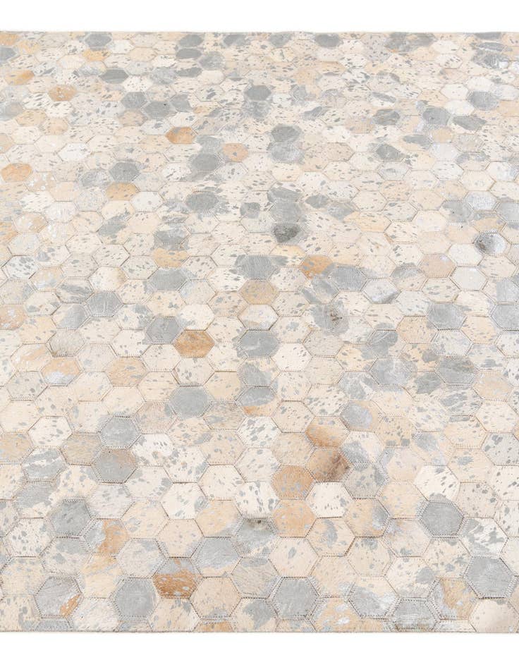 Detail image of  4' 1 x 6' 1 Cowhide Stocks Rug