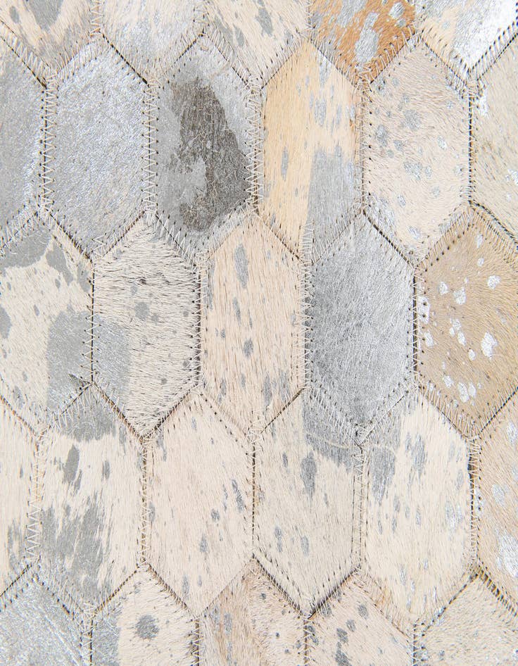 Detail image of  4' 1 x 6' 1 Cowhide Stocks Rug