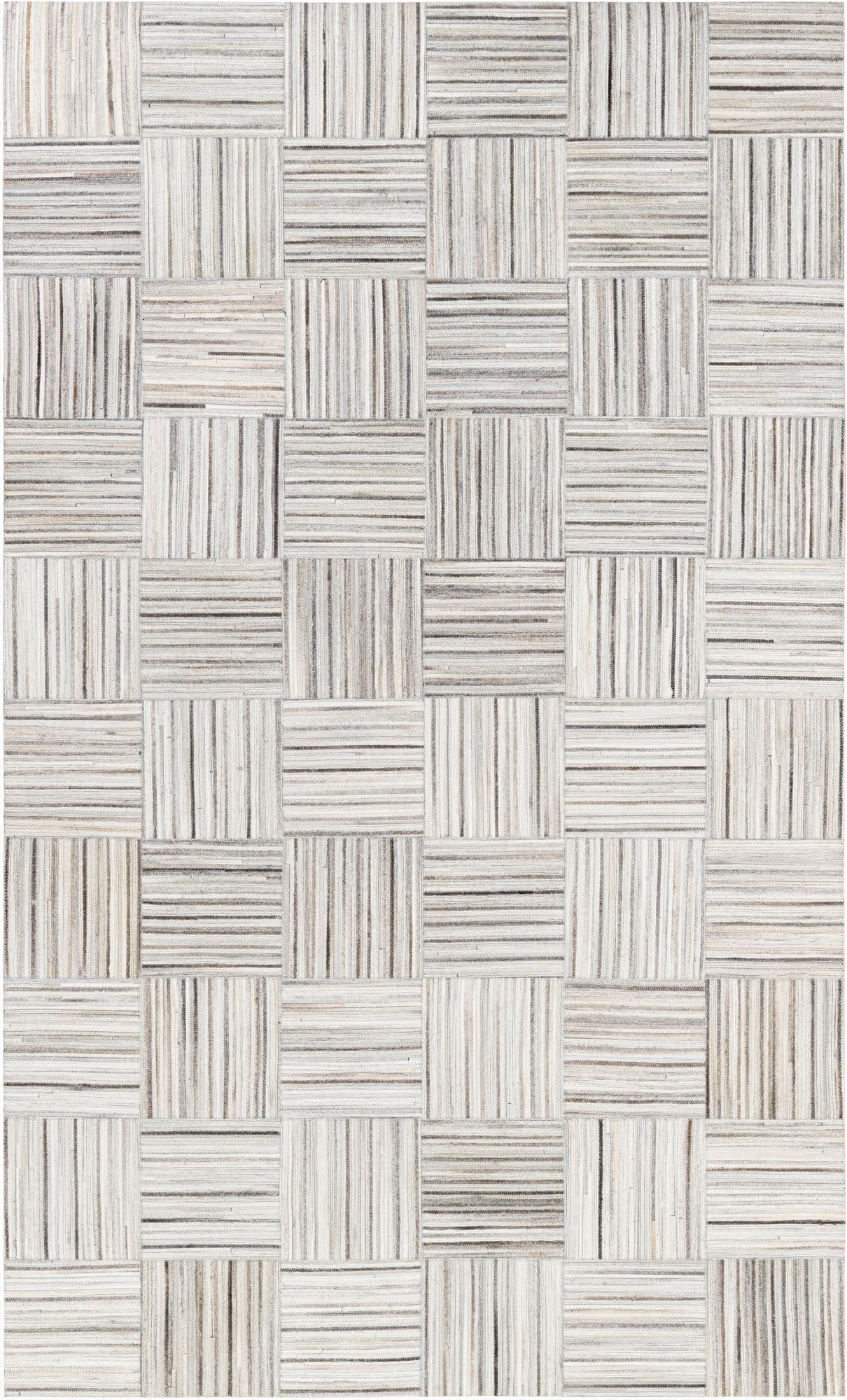  4' 11 x 8' 2 Cowhide Stocks Rug