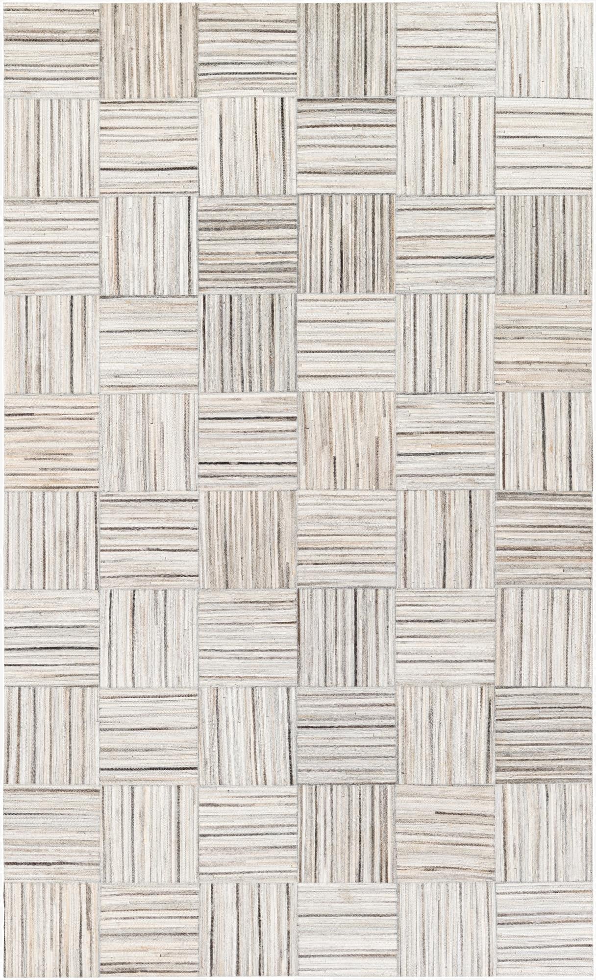  5' x 8' 3 Cowhide Stocks Rug