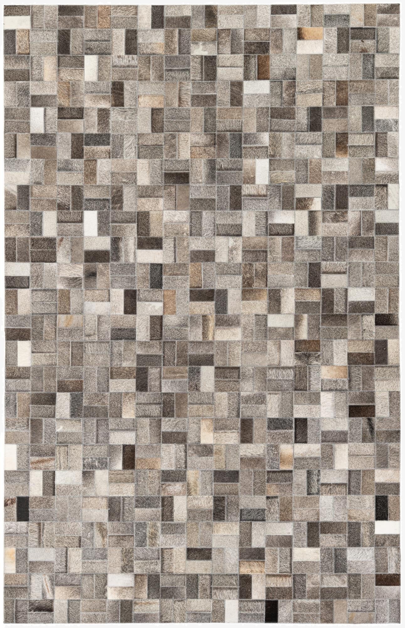 4' 11 x 7' 11 Cowhide Stocks Rug