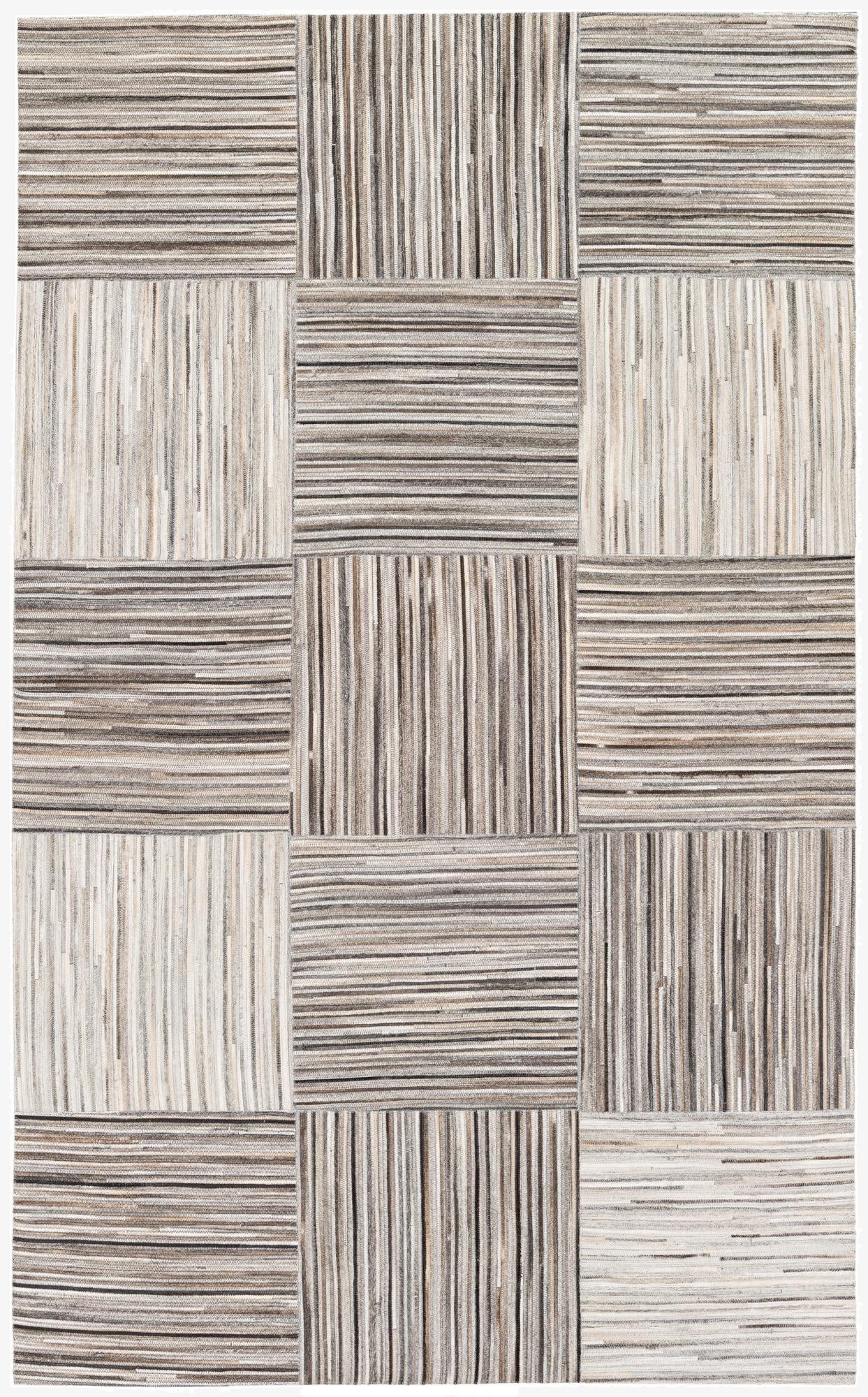  4' 11 x 8' 1 Cowhide Stocks Rug