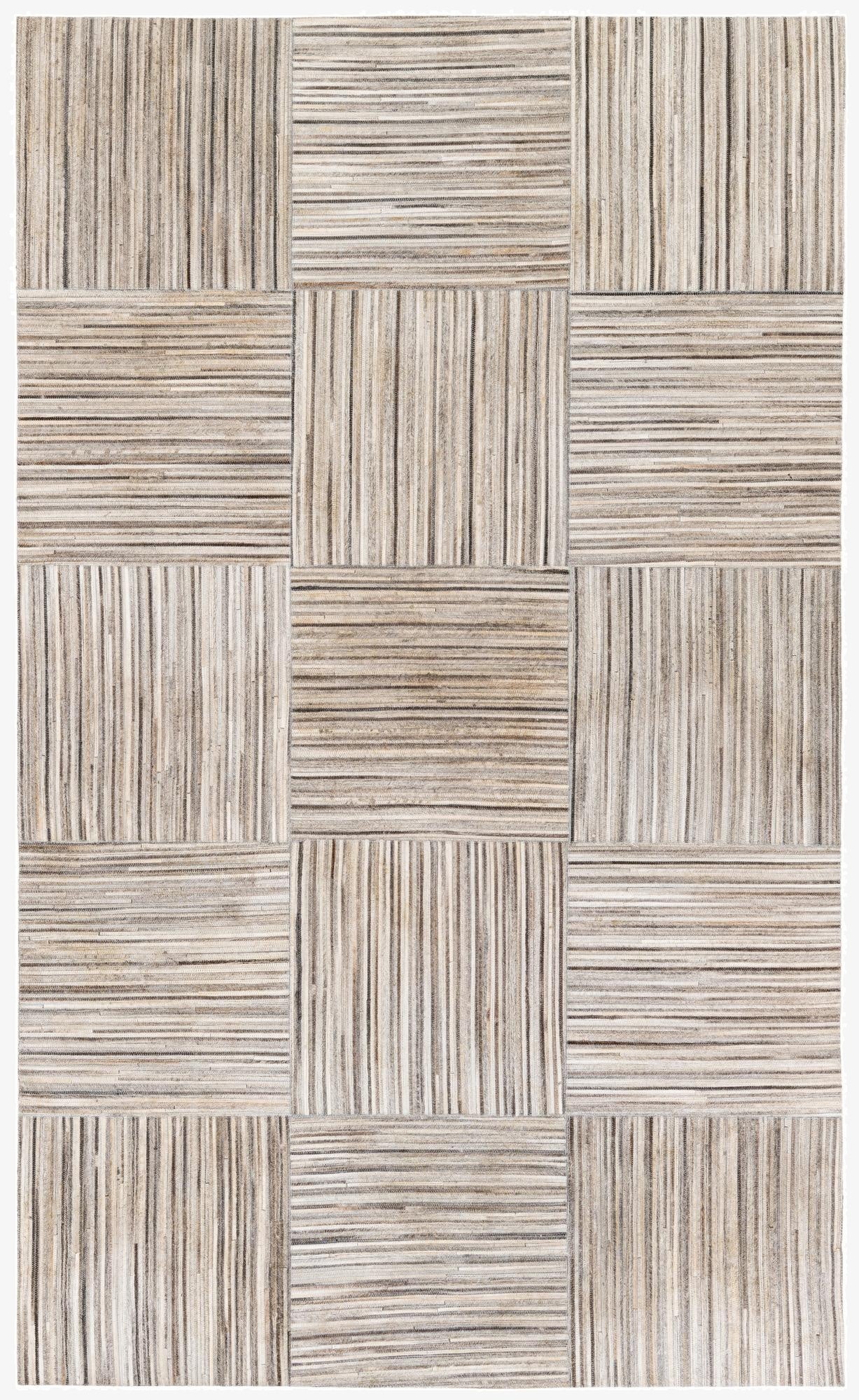  4' 11 x 8' 3 Cowhide Stocks Rug