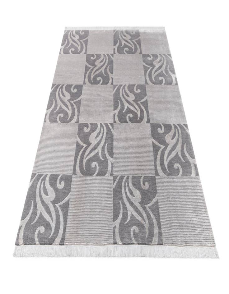 Detail image of  5' 9 x 8'  Hand Knotted Darya Wool Rug