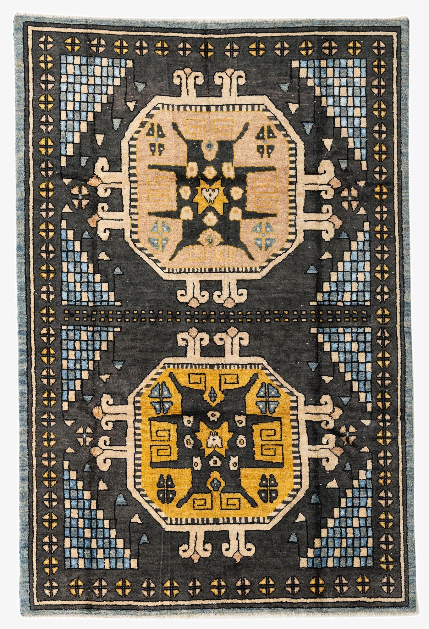  6' 7 x 9' 10  Hand Knotted Darya Rug