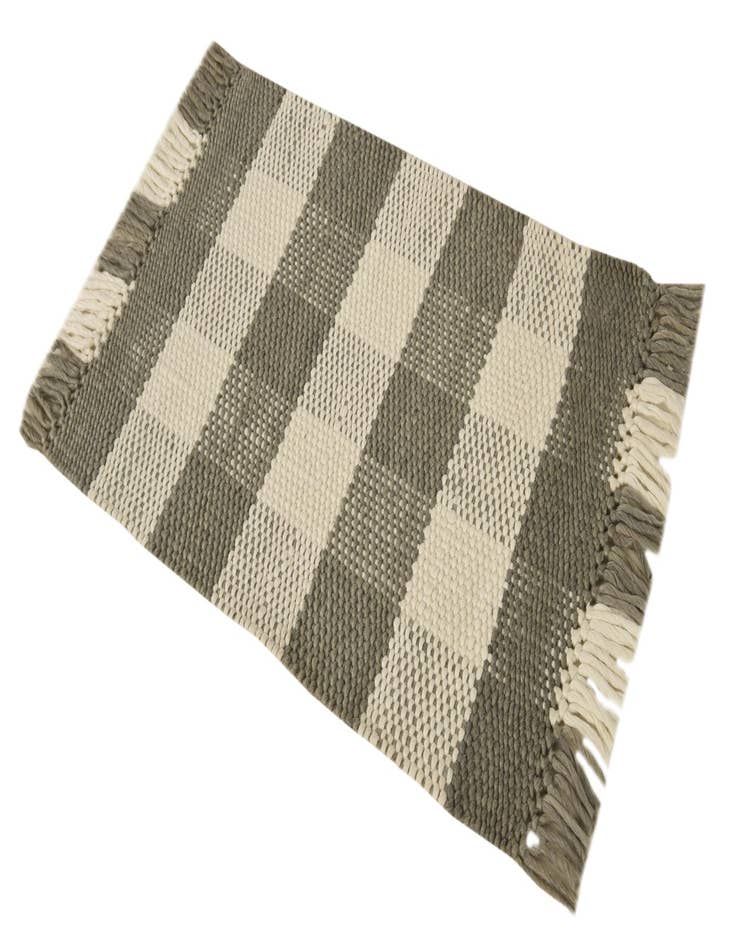 Detail image of  2' 2 x 3' Eco Plaid   Washable Indoor / Outdoor Rug