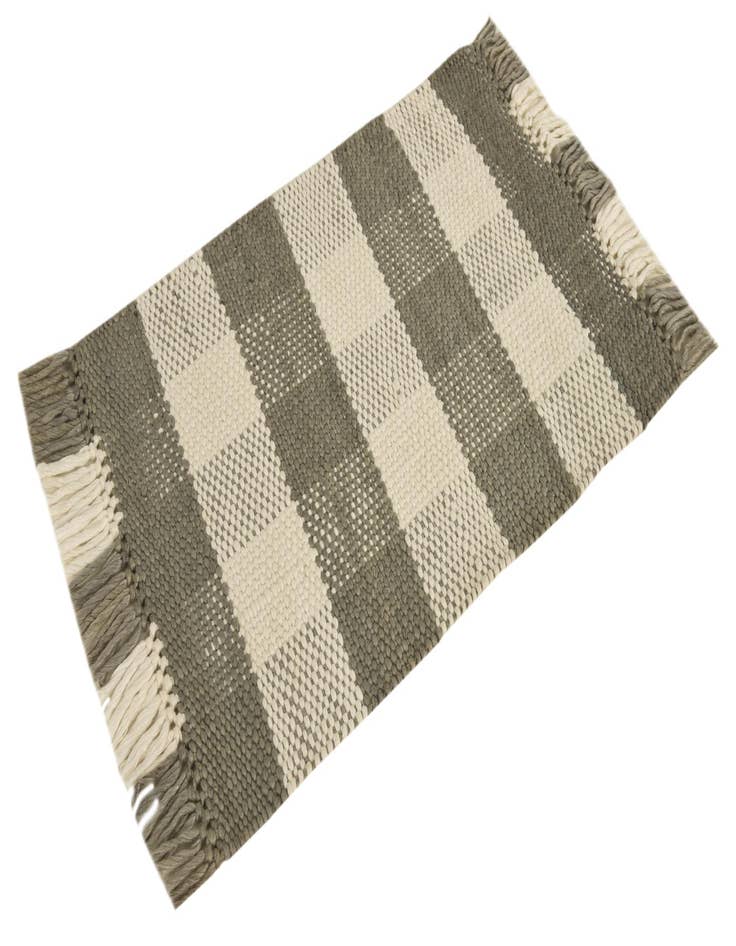 Detail image of  2' 2 x 3' Eco Plaid   Washable Indoor / Outdoor Rug