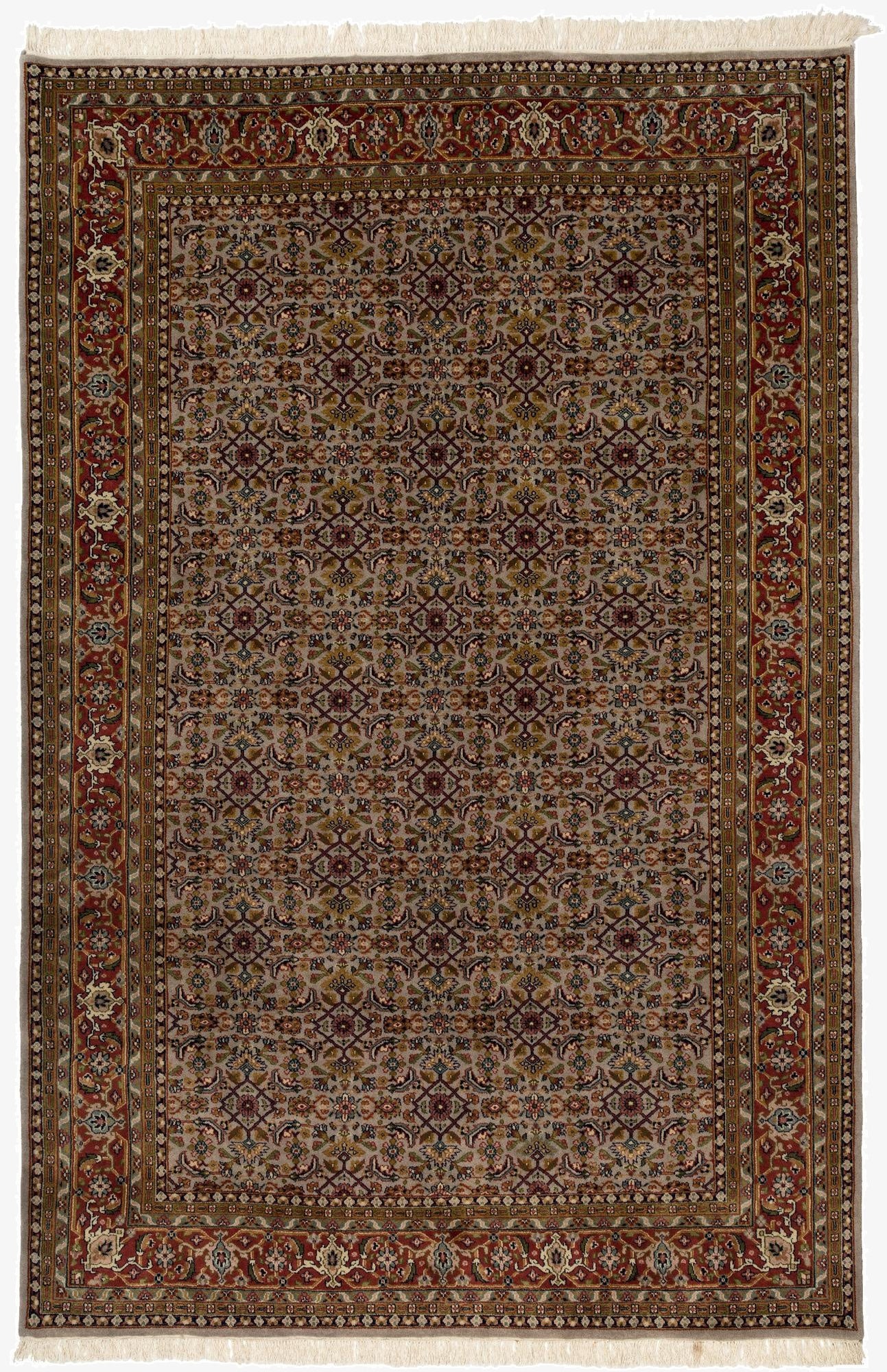  6' 5 x 9' 10  Hand Knotted Farahan Wool Rug