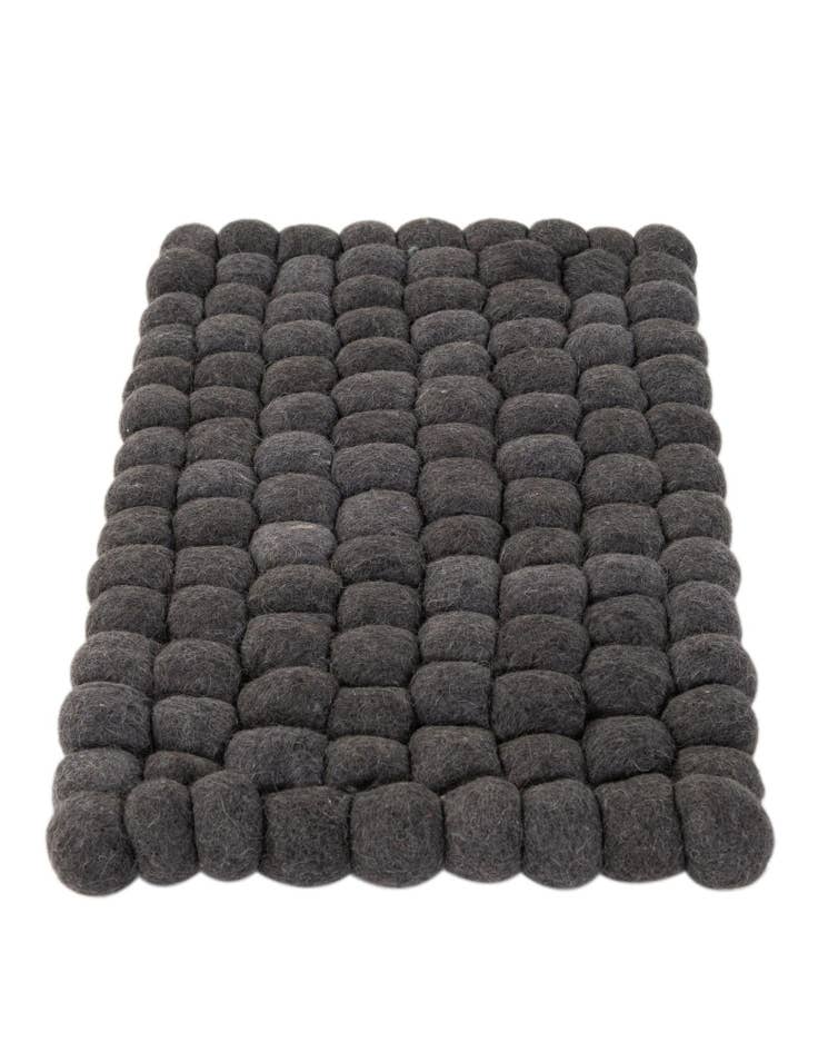 Detail image of  1' 2 x 1' 10 Felt Ball Wool Rug