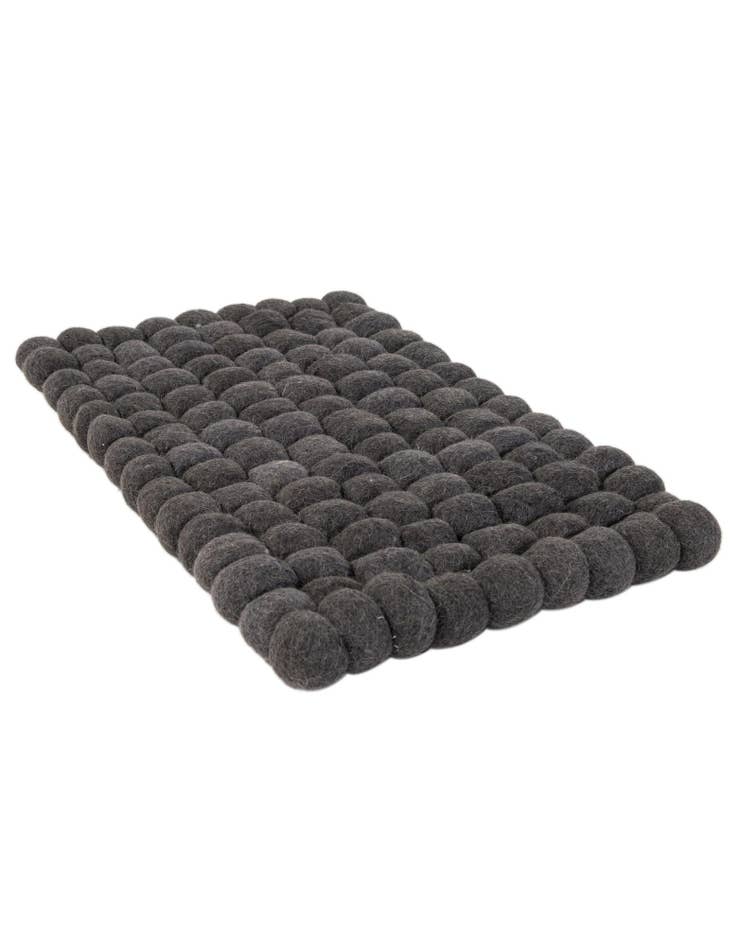 Detail image of  1' 2 x 1' 10 Felt Ball Wool Rug