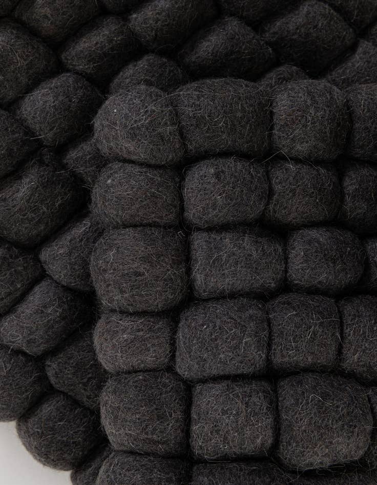 Detail image of  1' 2 x 1' 10 Felt Ball Wool Rug