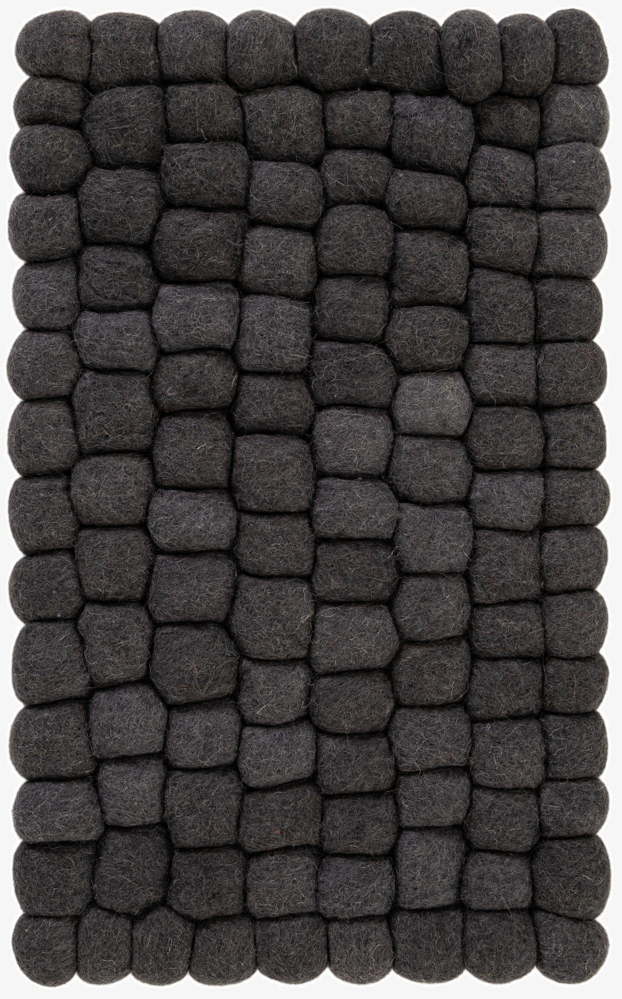  1' 2 x 1' 10 Felt Ball Wool Rug