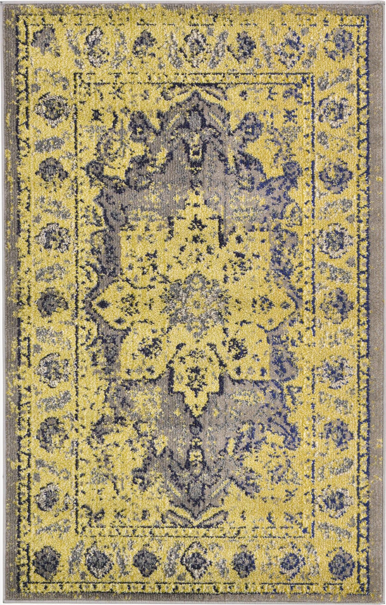  3' 3 x 5' 3  Washable Fleur Rug