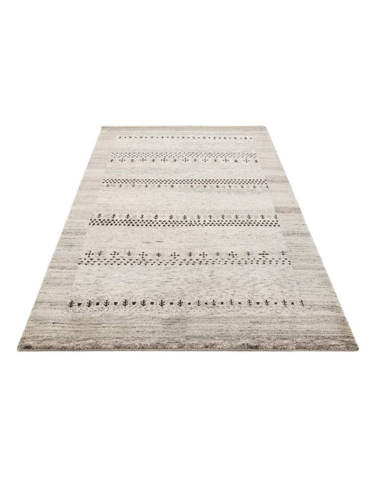 Detail image of  4' x 5' 8  Hand Knotted Gabbeh Wool Rug