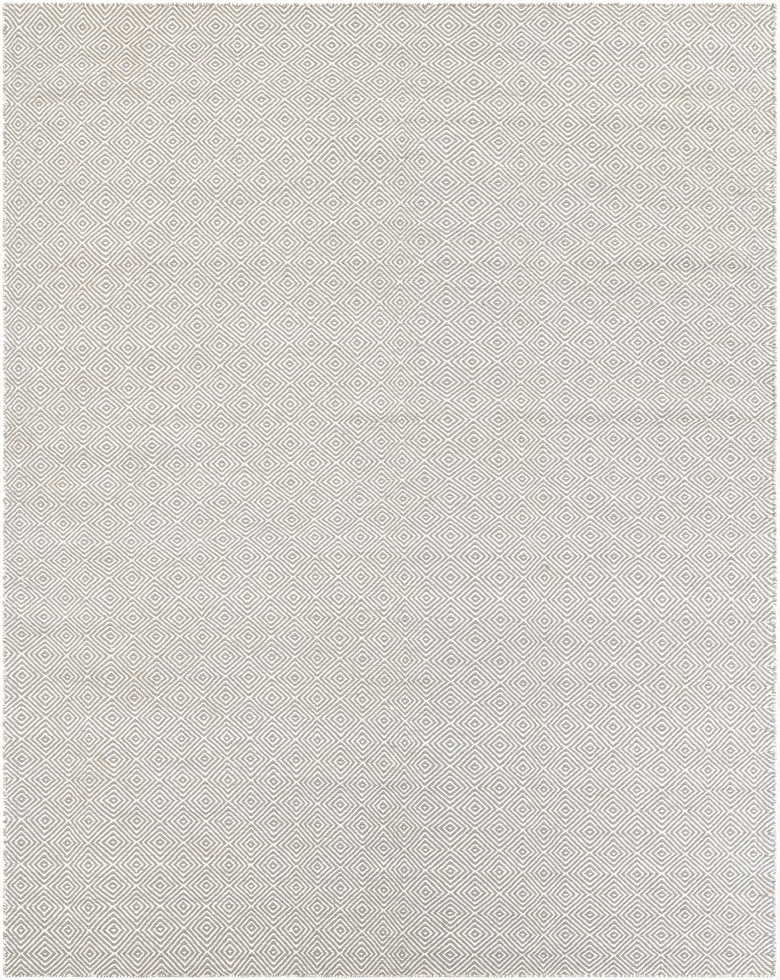  7' 10 x 10'  Hand Woven Geo Trellis Flatweave Rug