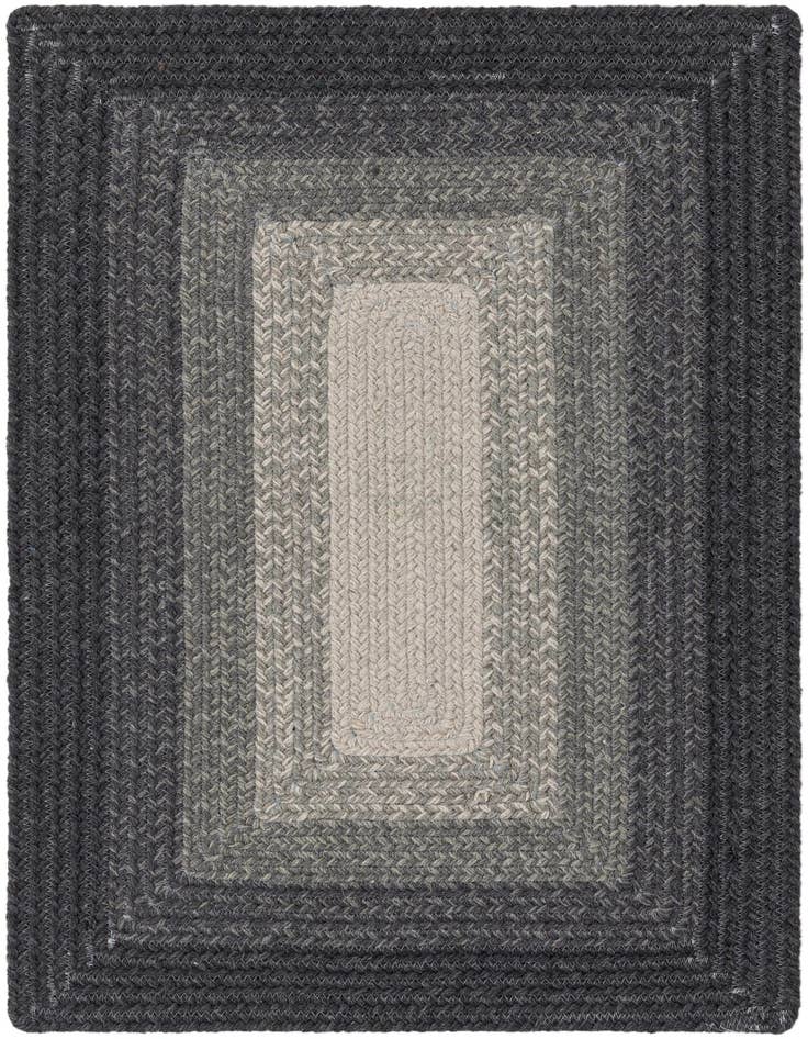 Detail image of  2' x 3' 1  Hand Hand Braided Wool Rug