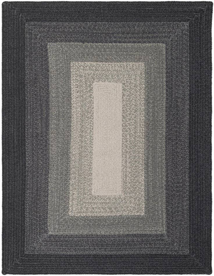 Detail image of  4' 1 x 6' 1  Hand Hand Braided Wool Rug