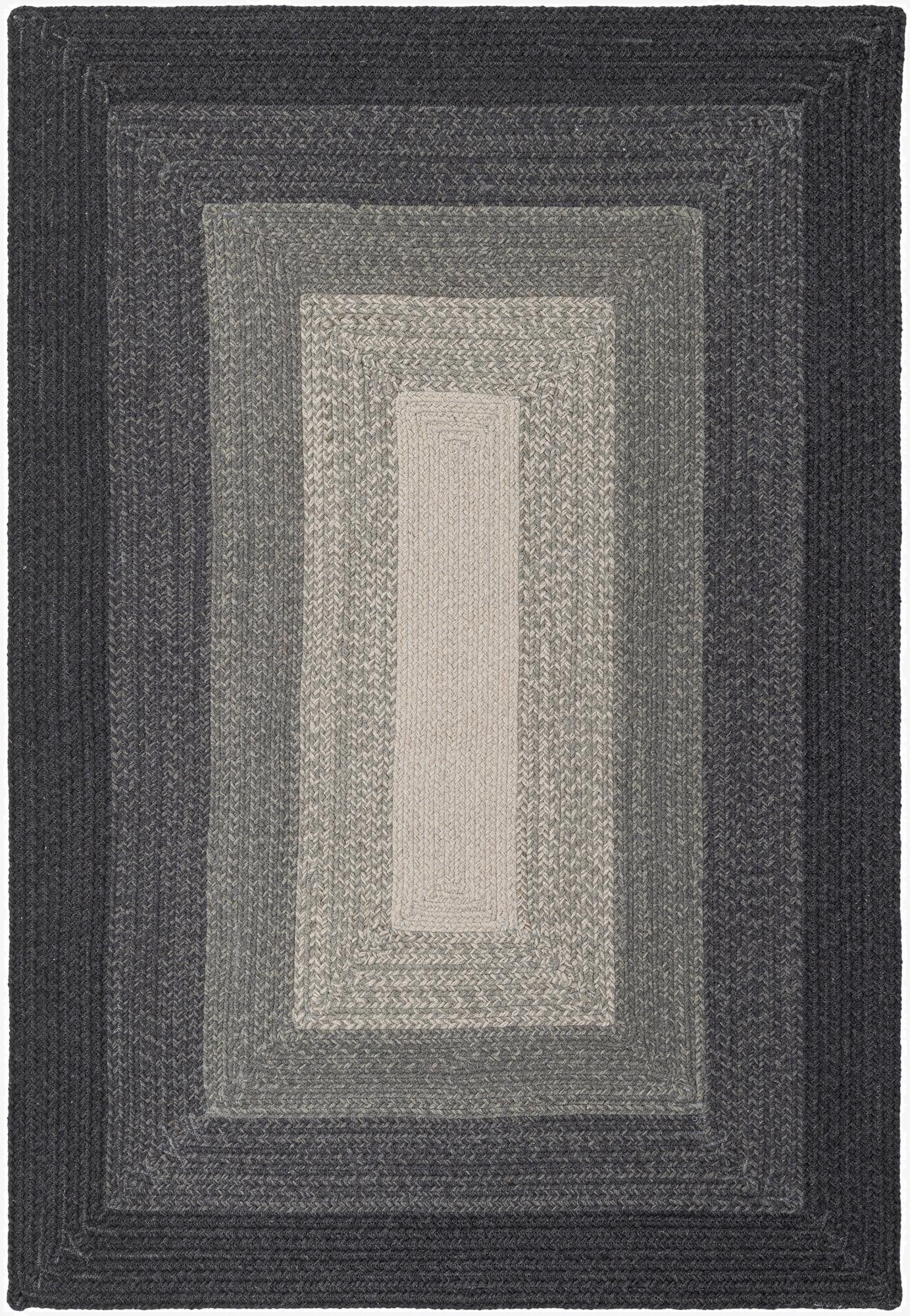  4' 1 x 6' 1  Hand Hand Braided Wool Rug