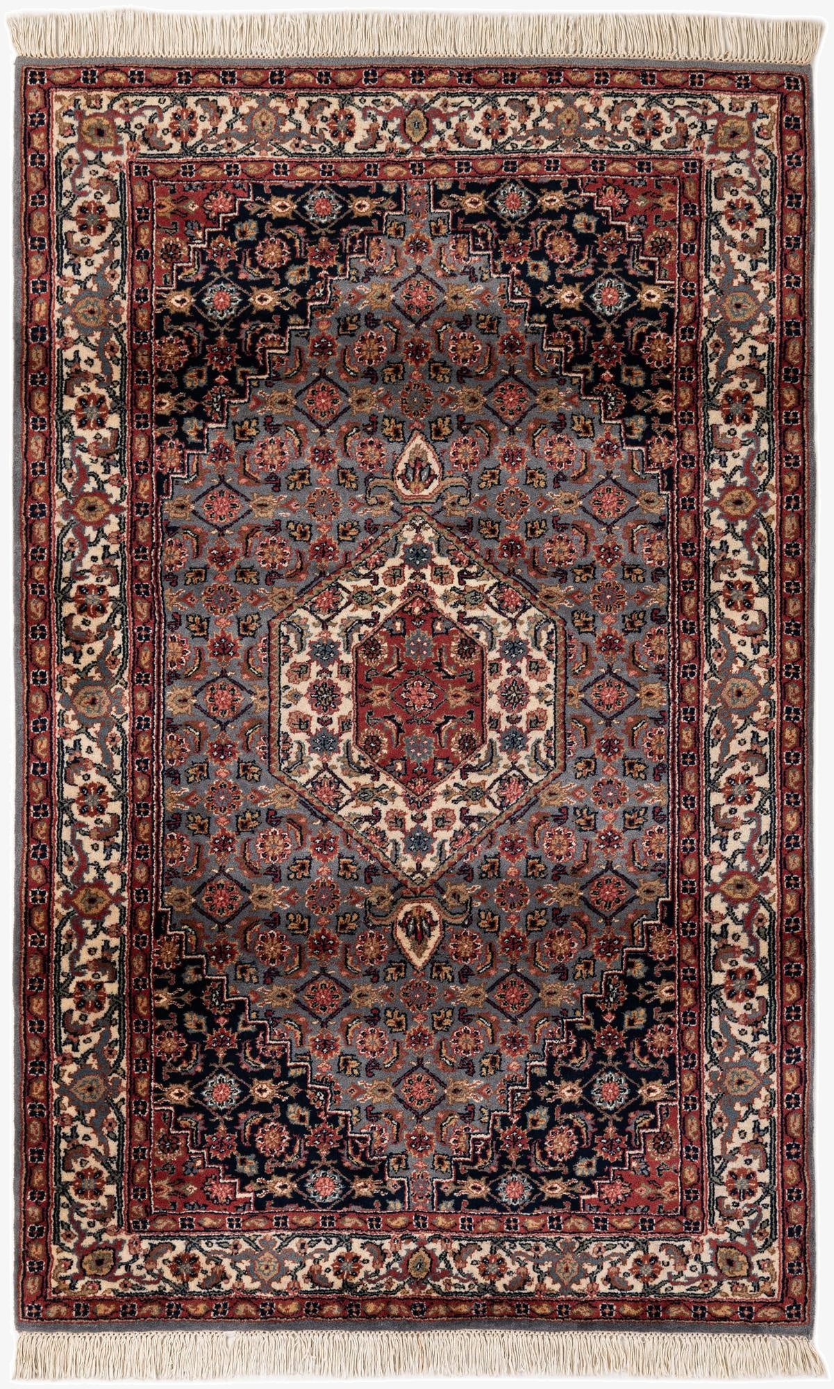  4' x 6' 4  Hand Knotted Jaipur Agra Wool Rug