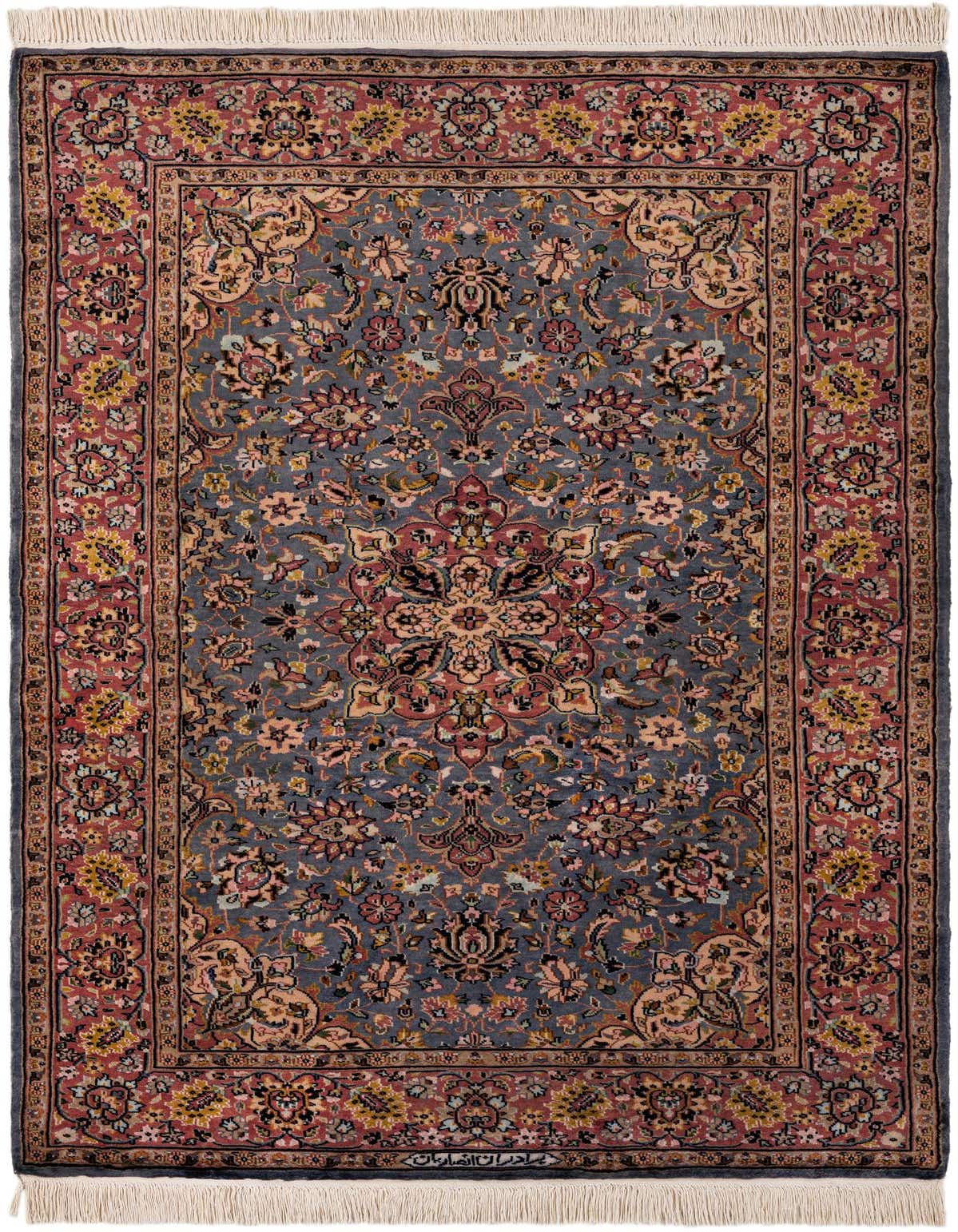 Primary image  4' 2 x 6' 6  Hand Knotted Kashmir Oriental Wool Rug