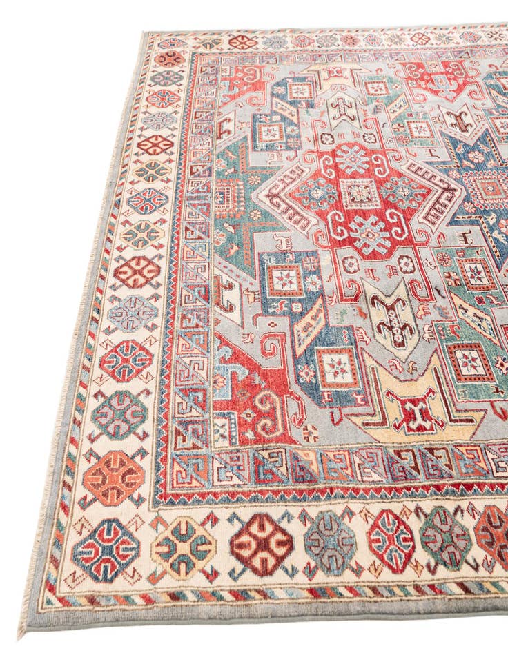 Detail image of  7' 10 x 9' 10  Hand Knotted Kazak Rug