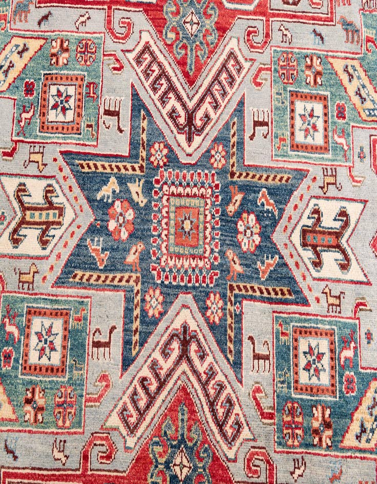 Detail image of  7' 10 x 9' 10  Hand Knotted Kazak Rug