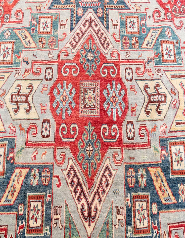 Detail image of  7' 10 x 9' 10  Hand Knotted Kazak Rug