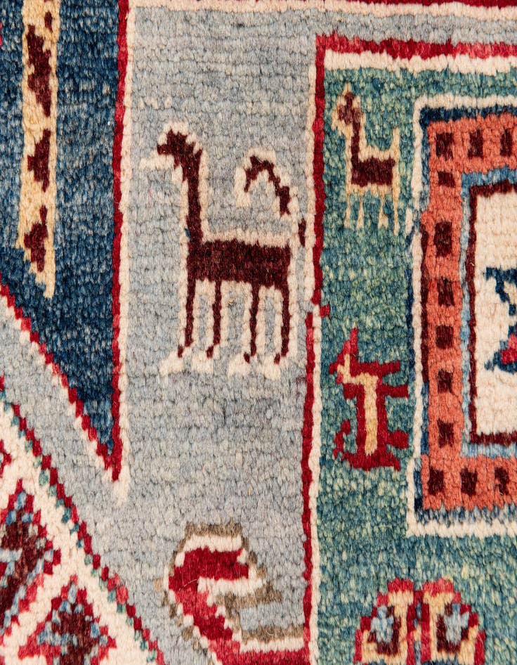 Detail image of  7' 10 x 9' 10  Hand Knotted Kazak Rug