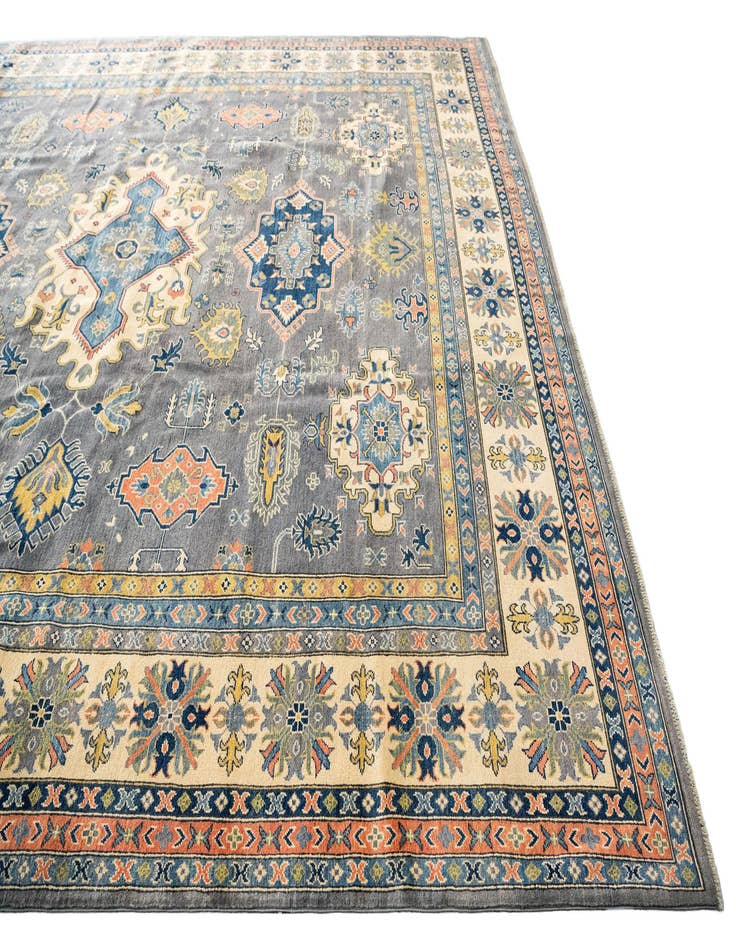 Detail image of  12' 2 x 15' 2  Hand Knotted Kazak Rug