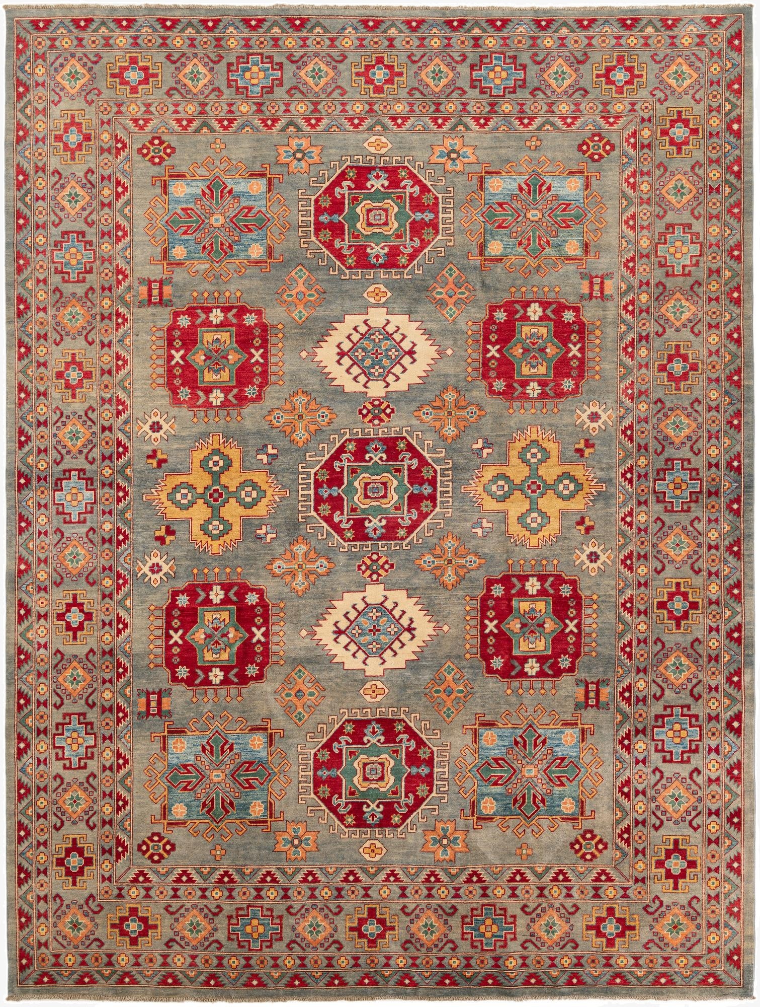  9' x 11' 10  Hand Knotted Kazak Rug