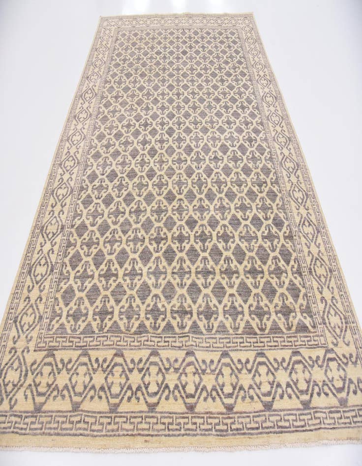 Detail image of  6' 7 x 9' 7  Hand Knotted Khotan Ziegler Rug