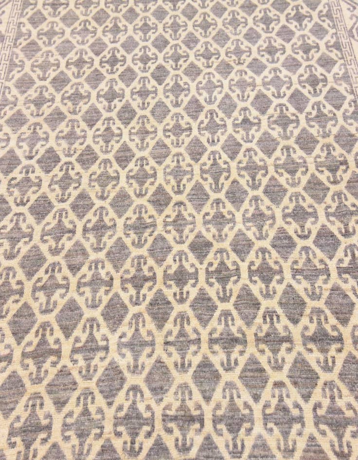 Detail image of  6' 7 x 9' 7  Hand Knotted Khotan Ziegler Rug