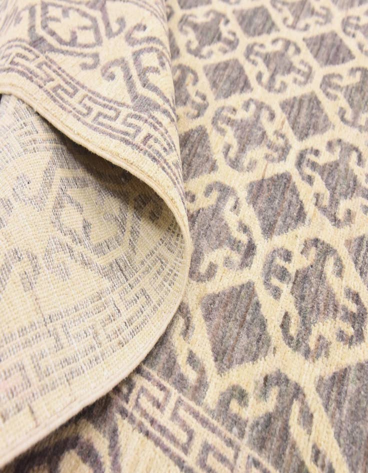 Detail image of  6' 7 x 9' 7  Hand Knotted Khotan Ziegler Rug