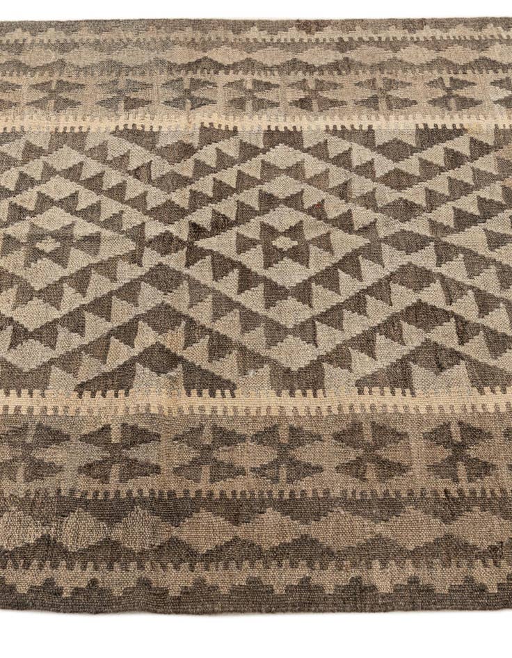 Detail image of  3' 5 x 4' 10  Hand Woven Kilim Maymana Wool Rug