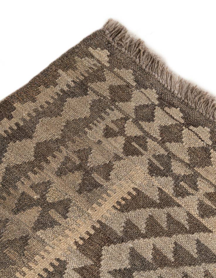 Detail image of  3' 5 x 4' 10  Hand Woven Kilim Maymana Wool Rug