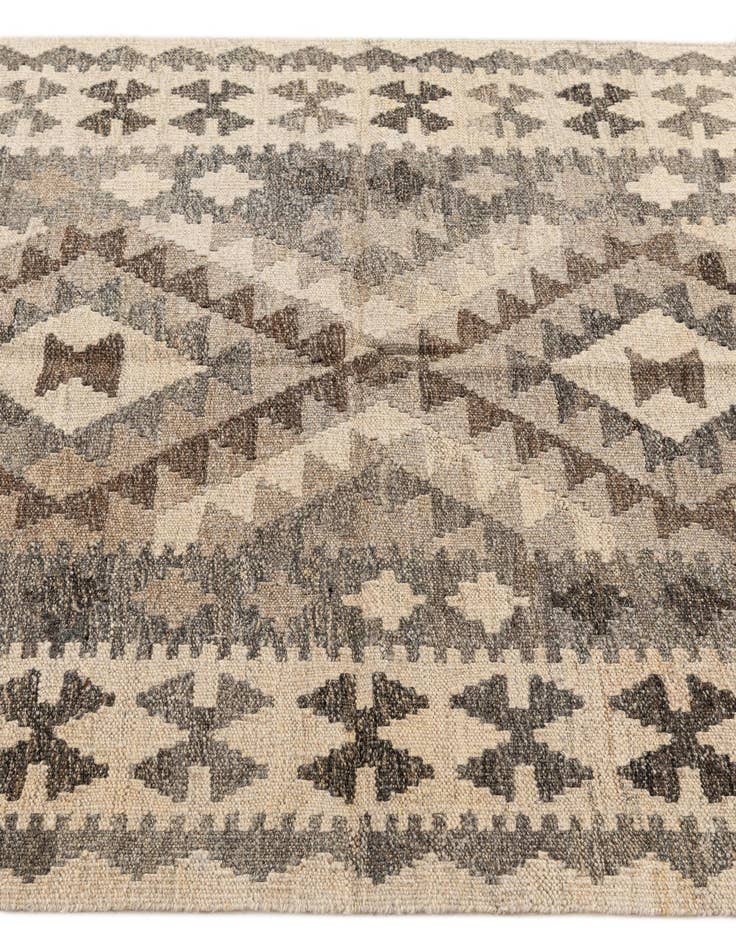 Detail image of  3' 4 x 5'  Hand Woven Kilim Maymana Wool Rug